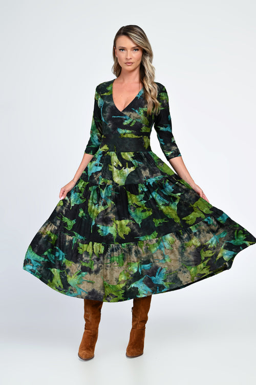 Rochia damă midi verde Aylin Natalee Fashion