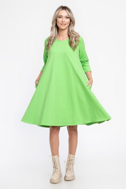 Natalee Fashion Rochie Rochie ampla verde deschis Manju