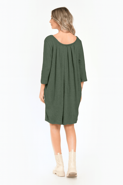 Rochie casual din tricot olive Maria Natalee