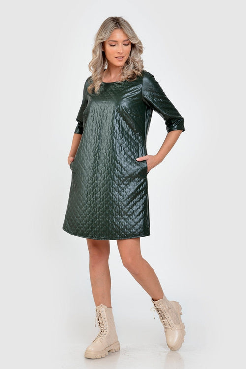 Natalee Fashion Rochie Rochie casual matlasata verde Sancha