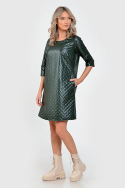 Natalee Fashion Rochie Rochie casual matlasata verde Sancha