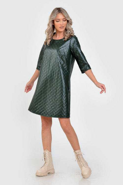 Natalee Fashion Rochie Rochie casual matlasata verde Sancha