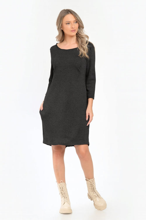 Rochie casual negra Valy Natalee