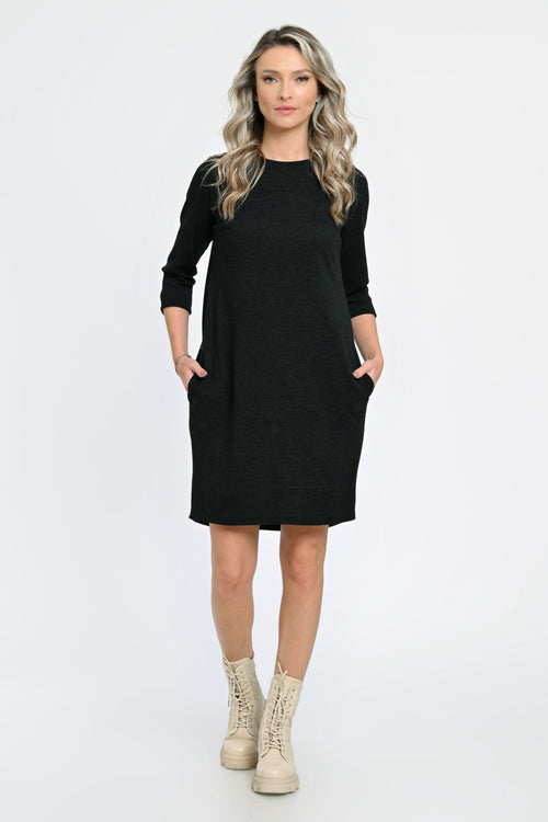 Rochie casual negra Valy Natalee