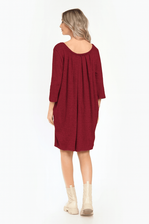 Rochie casulal bordeaux Anemona Natalee