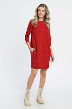 Rochie casulal bordeaux Anemona Natalee