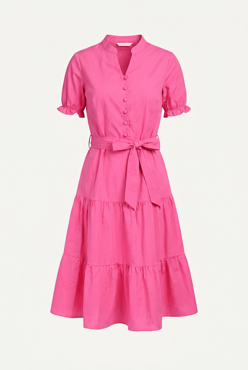 Rochie damă bumbac roz fucsia Alessia Natalee Fashion