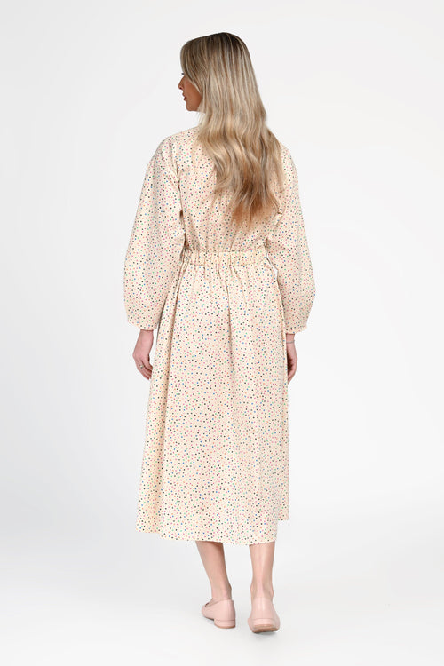 Rochie damă din bumbac cu imprimeu delicat Amelia Natalee Fashion