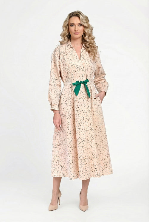 Rochie damă din bumbac cu imprimeu delicat Amelia Natalee Fashion