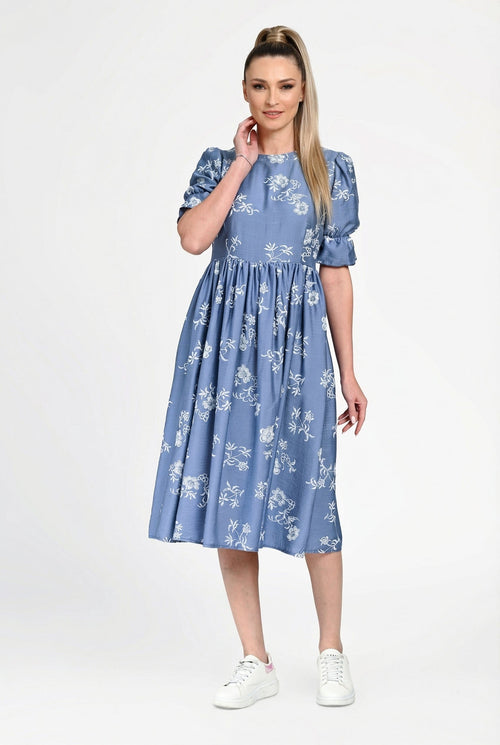 Rochie damă din bumbac cu imprimeu floral Teodora Natalee