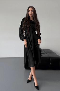 Rochie dama eleganta negra Gracie Natalee