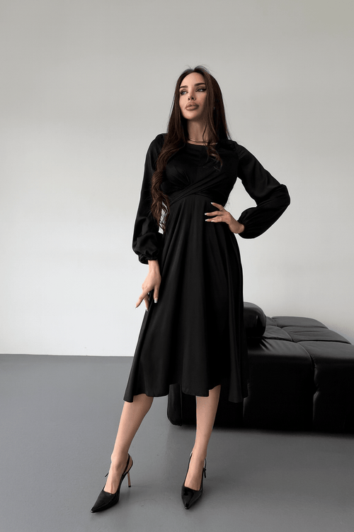 Rochie dama eleganta negra Gracie Natalee