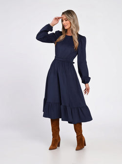 Rochie dama raiat PLUS bleumarin Mara Natalee