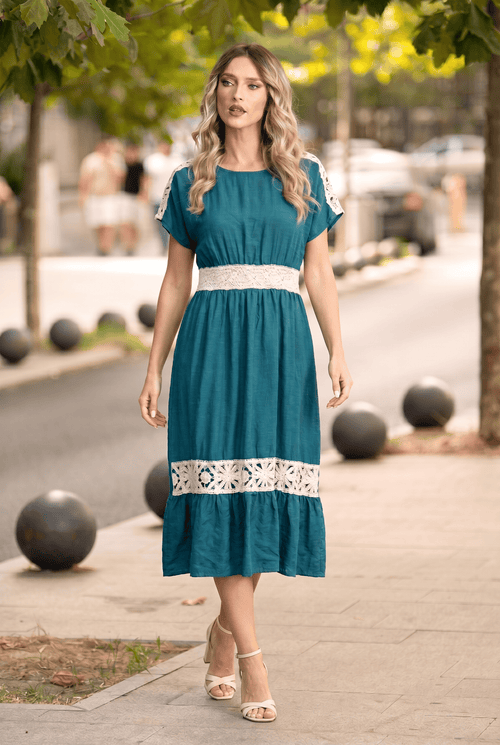 Rochie damă turcoaz Soraya Natalee