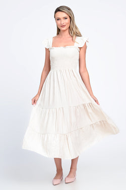 Rochie dama vara crem Valerica Natalee