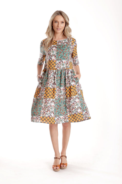 Rochie de vara cu print floral Agathe Eranthe