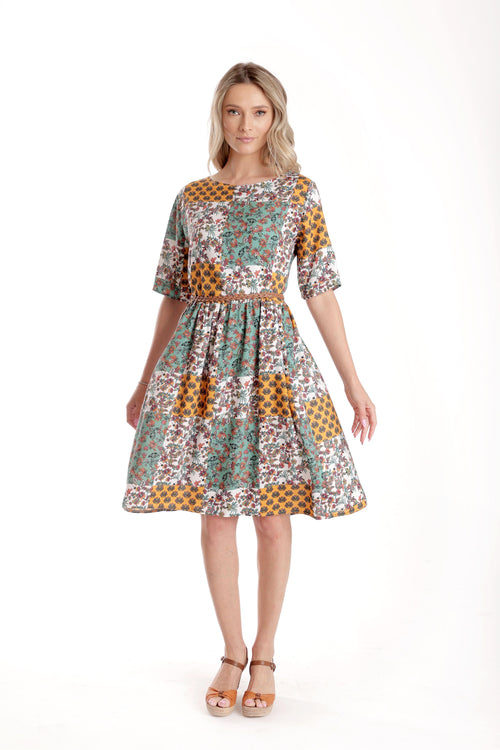 Rochie de vara cu print floral Agathe Eranthe