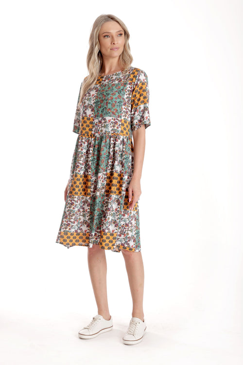 Rochie de vara cu print floral Agathe Eranthe