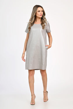 Rochie de vara eleganta din in gri Elvira Natalee Fashion