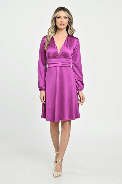 Natalee Rochie S / Magenta Rochie elegantă cloș Anita