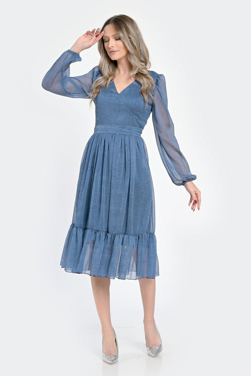 Rochie eleganta denim Danna Natalee Fashion