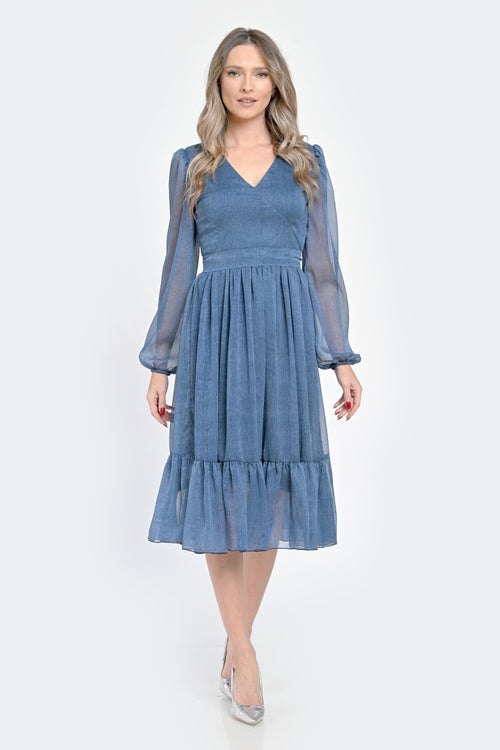 Rochie eleganta denim Danna Natalee Fashion