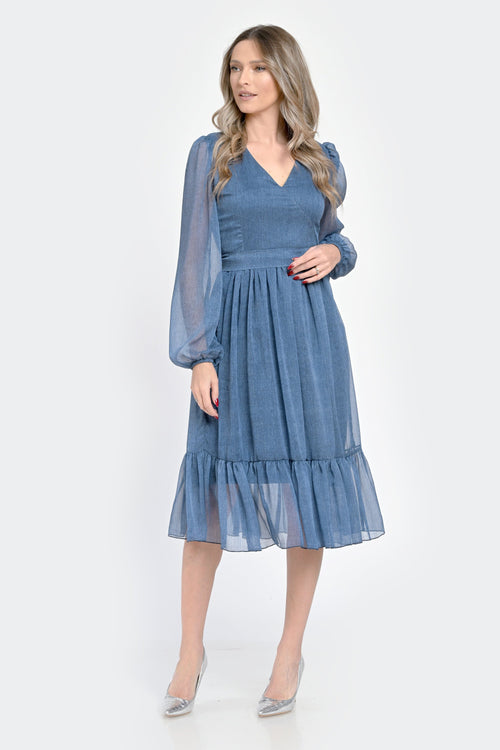 Rochie eleganta denim Danna Natalee Fashion