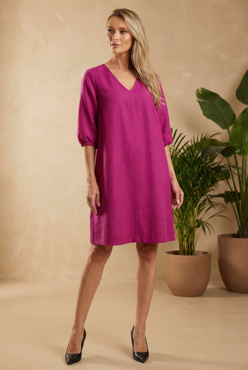 Rochie Eranthe A-line fuchsia Eranthe