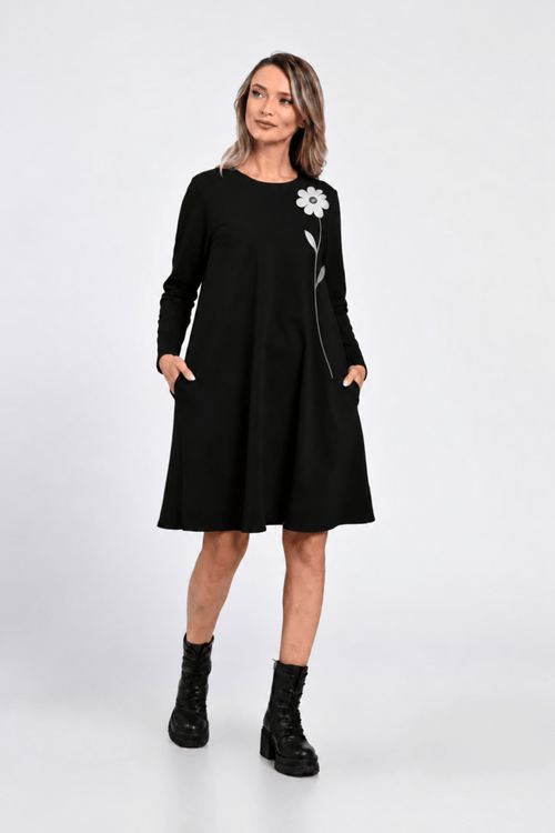 Rochie Eranthe A line neagra Eranthe