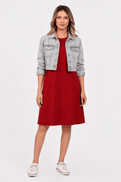 Rochie Eranthe casual burgundy Eranthe