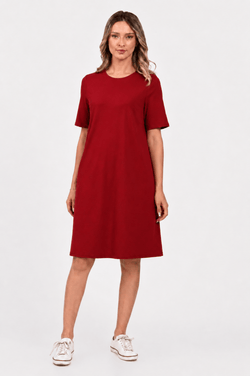 Rochie Eranthe casual burgundy Eranthe