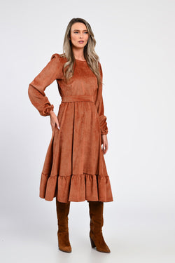 Rochie midi din raiat Irina Natalee