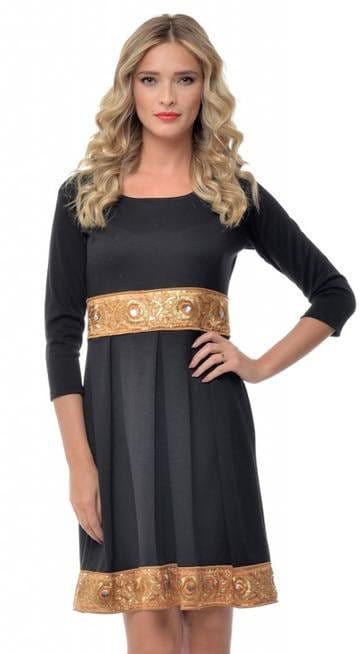 Natalee Fashion Rochie Rochie negru & auriu