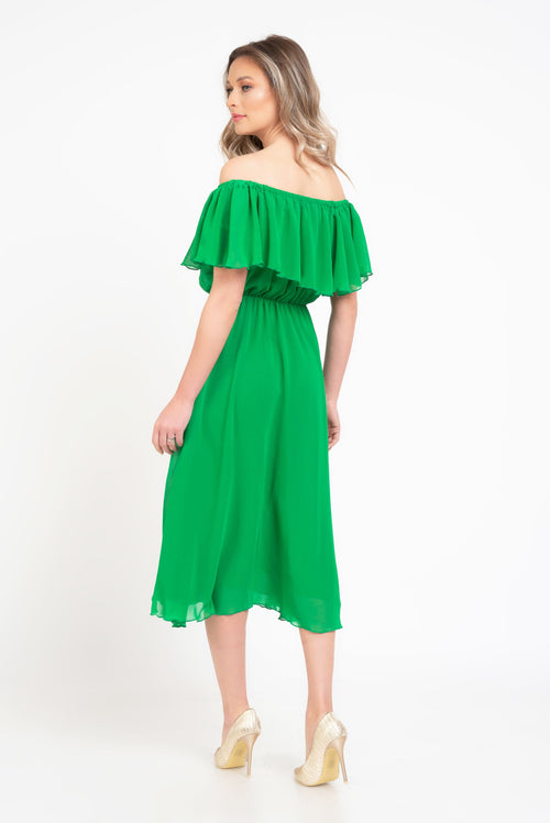 Natalee Fashion Rochie Rochie verde voal Narcisa