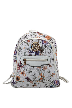 Natalee Fashion Genti Rucsac alb cu model floral Jolie