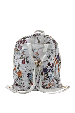 Natalee Fashion Genti Rucsac alb cu model floral Jolie