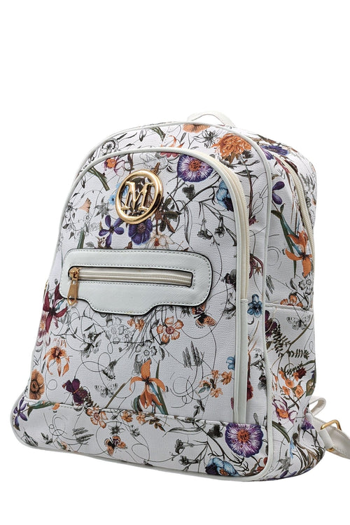 Natalee Fashion Genti Rucsac alb cu model floral Jolie