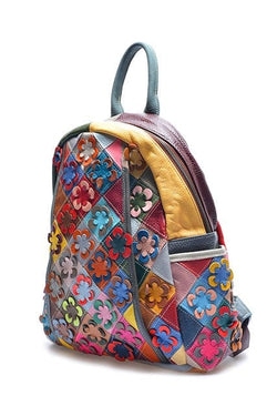 Natalee Fashion Genti Rucsac multicolor din piele naturală Ella