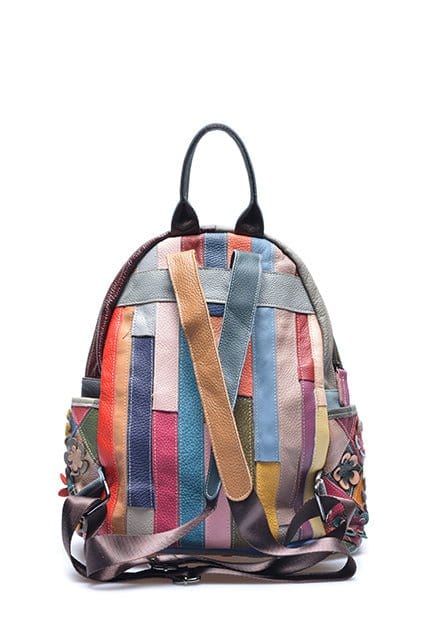 Natalee Fashion Genti Rucsac multicolor din piele naturală Ella