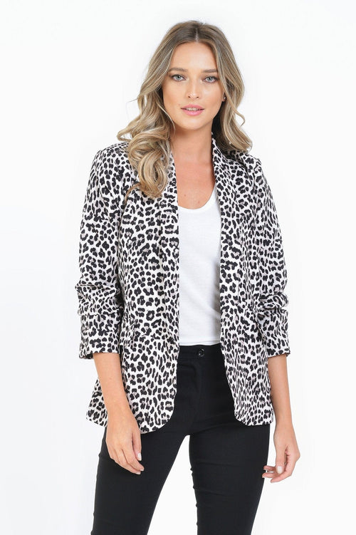 Natalee Fashion Pulovere si Cardigane Sacou dama animal print casual Aurelia