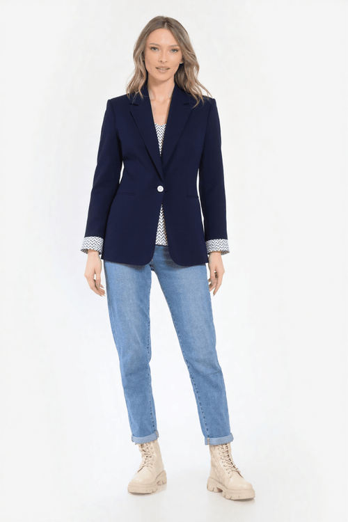 Sacou dama elegant navy Tina Natalee