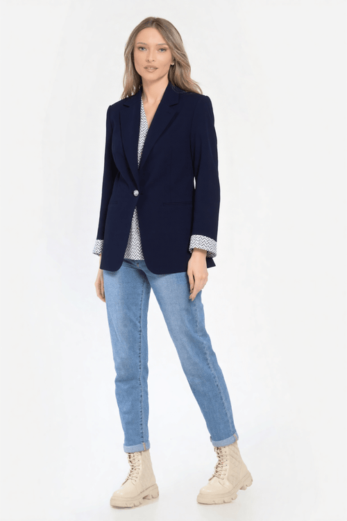 Sacou dama elegant navy Tina Natalee