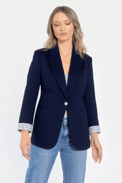 Sacou dama elegant navy Tina Natalee