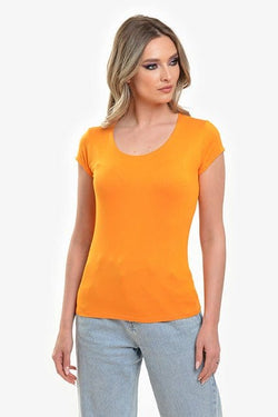 Natalee Fashion Tricou Tricou simplu orange