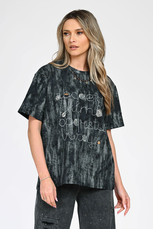 Tricoul din bumbac cu imprimeu Lydia Natalee