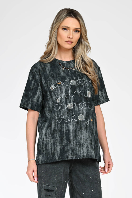 Tricoul din bumbac cu imprimeu Lydia Natalee